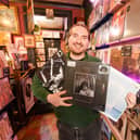 Pictured is: Steve Courtnell with three of his favourite albums from Record Store day. Picture: Keith Woodland (220421-19)