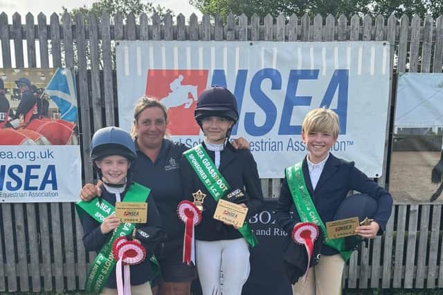 Farlington Equestrian Team with Manager, Mrs Kathy Willard