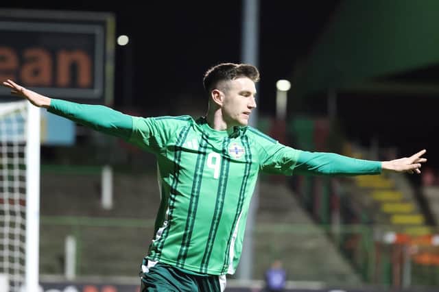 Makenzie Kirk scored for Northern Ireland Under-21s against Malta during the international break. Picture: Desmond Loughery Pacemaker press