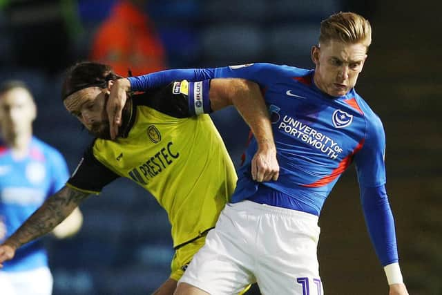 Ronan Curtis in action against Burton last season. Picture: Joe Pepler