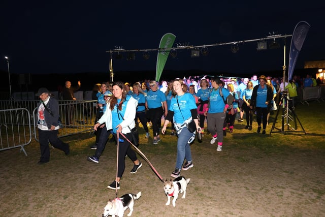 Fundraisers during their moonlit walk.