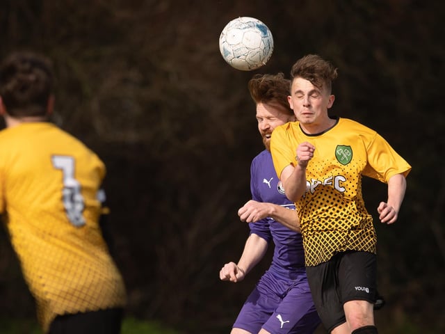Action from AFC Tamworth's 7-2 victory over Gosham Rangers in Division Two of the City of Portsmouth Sunday League. Picture: Keith Woodland (120321-196)
