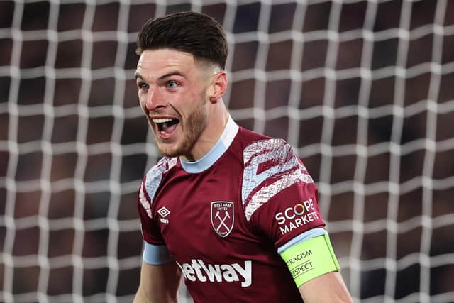 Anthony Scully's former room-mate Declan Rice has left West Ham for Manchester United this summer. Picture: Julian Finney/Getty Images