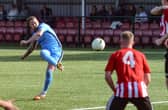 Sam Pearce curled home an early free-kick to AFC Portchester on the way to victory at Shaftesbury Picture: Daniel Haswell
