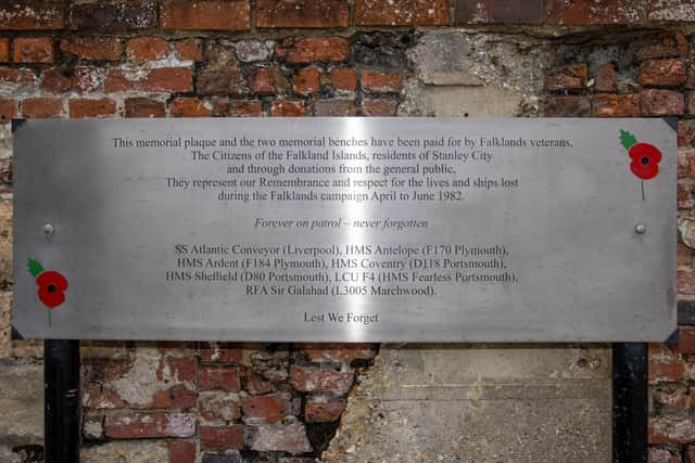 Pictured - The memorial located by the Hot Walls in Old Portsmouth
Photos by Alex Shute