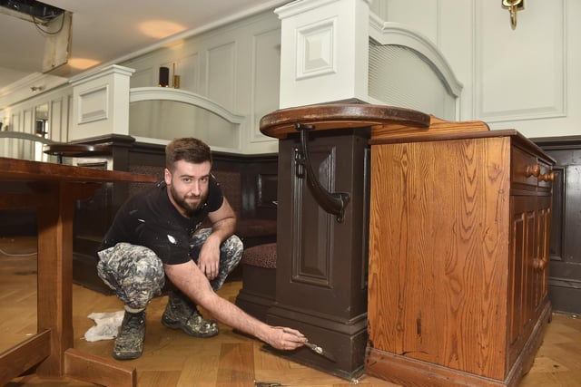 The Lord Arthur Lee pub in Fareham, which has recently been sold to new landlords is set to open by Friday, May 17, 2024. Pictured is: Local painter Jack Reynolds.