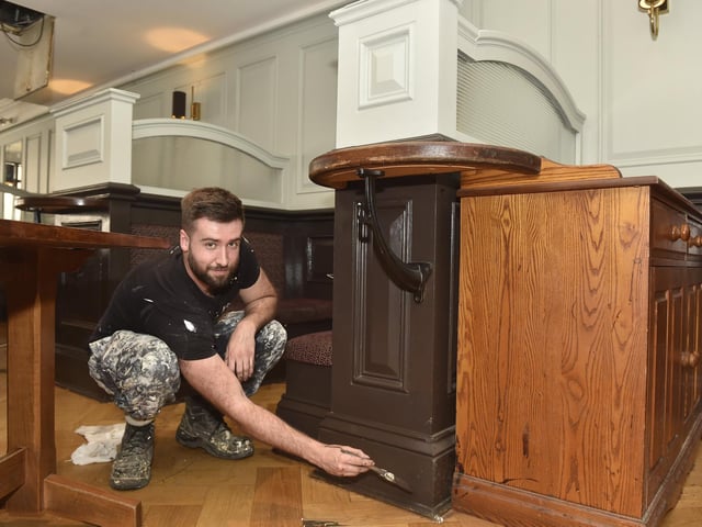 The Lord Arthur Lee pub in Fareham, which has recently been sold to new landlords is set to open by Friday, May 17, 2024. Pictured is: Local painter Jack Reynolds.