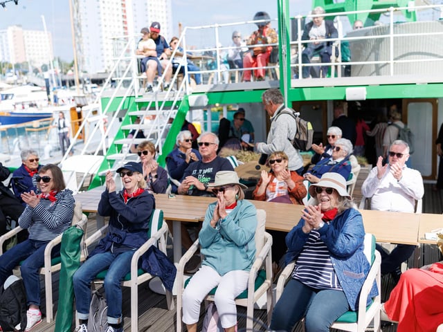 Crowds enjoyed shanty singers perform on the Lightboat. Picture:Marcin Jedrysiak