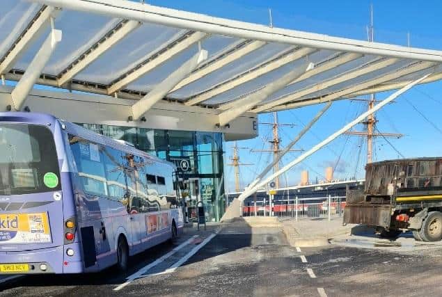 Resurfacing work at The Hard Interchange, Portsmouth, on Tuesday, October, 5.
