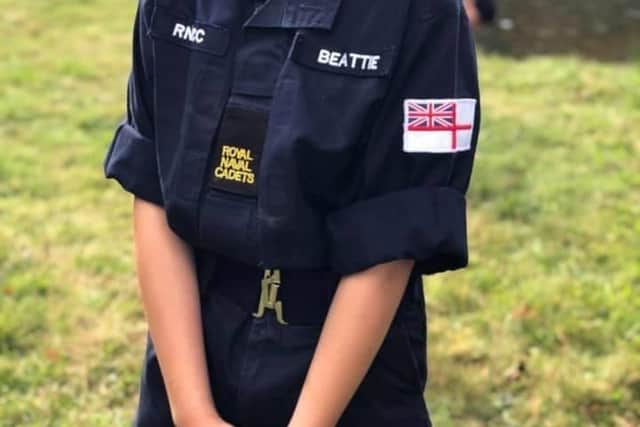 Naval cadet Sophia Beattie, 15, has been attending weekly nights at HMS Sultan for the past two years.