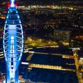 Spinnaker Tower will be lighting up in a dazzling blue for World Drowning Prevention Day tomorrow (July 25). Picture: University of Portsmouth.