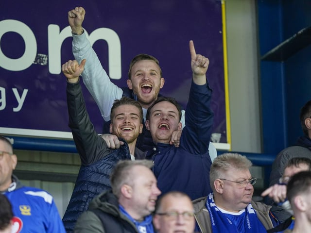The travelling Pompey fans were in good voice throughout their trip to Wycombe's Adams Park
