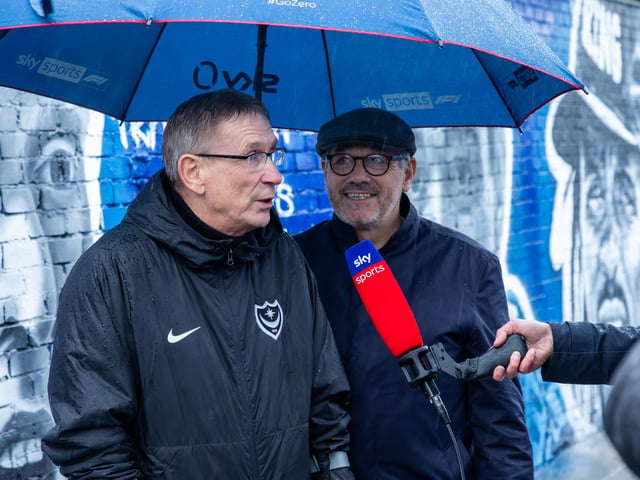 Alan Knight and Guy Whittingham spoke to the cameras ahead of Portsmouth's game against Derby at Fratton Park on Tuesday, April 2.