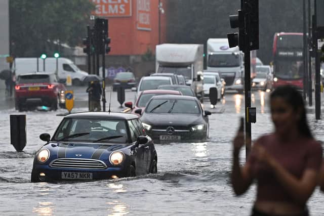 A heavy rain warning has been issued for parts of Hampshire. Picture: JUSTIN TALLIS/AFP via Getty Images