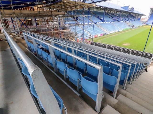 Work continues on the Milton End, which will include safe standing. Picture: Habibur Rahman