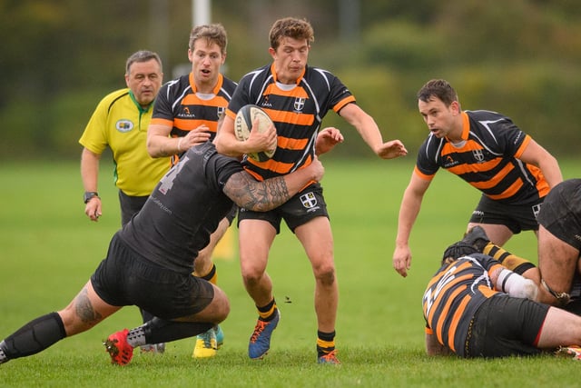 Portsmouth (orange/black) v Andover. Picture by Keith Woodland