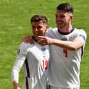 Mason Mount and Declan Rice played football together in the Portsmouth area. (Photo by Justin Tallis - Pool/Getty Images ).