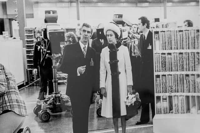 John Huffell showing the Queen around at IBM, Havant in December 1974

Picture: Submitted