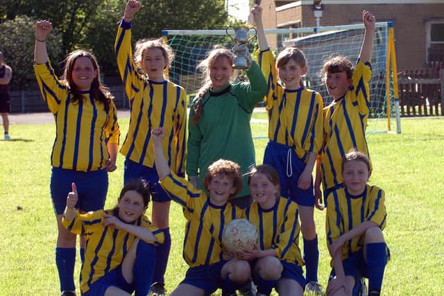 St Jude's, joint-winners of the Girls Under-11 Centenary Cup final at Westfield Junior School, Paulsgrove, 2006.