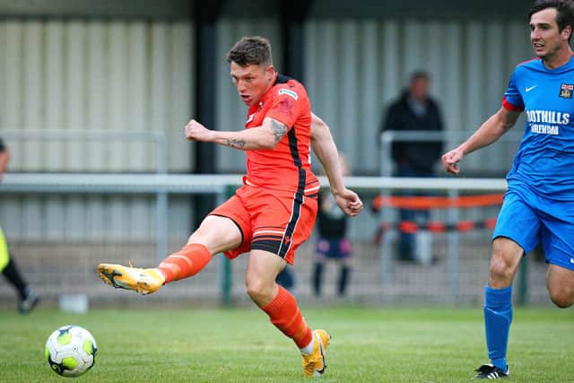 Former AFC Portchester striker Kieran Roberts has joined Dorchester Town. Picture: Chris Moorhouse (jpns 170821-09)