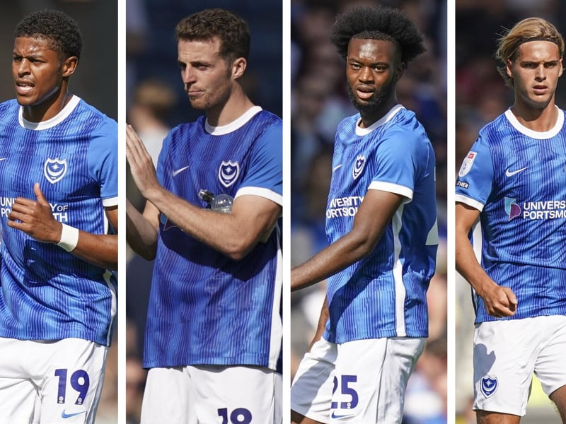 From left to right: Kusini Yengi, Conor Shaughnessy, Abu Kamara and Ryley Towler are all vying to start against Bristol Rovers.