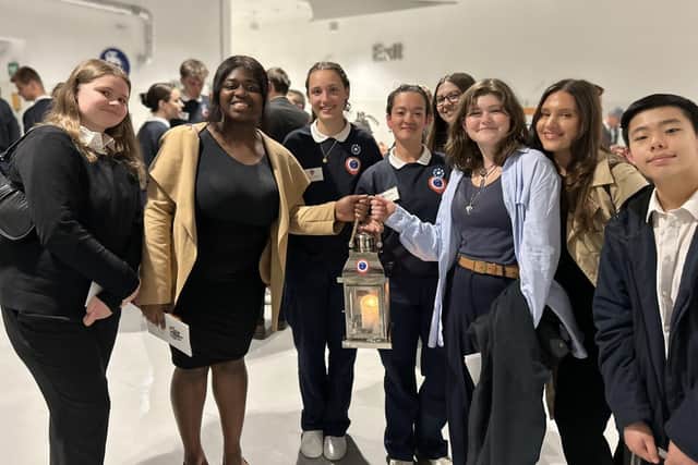 City of Portsmouth College students seen with their French counterparts