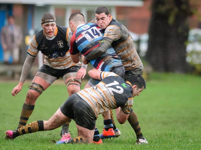 Portsmouth RFC in action in 2019/20 - president Peter Golding is unsure whether the club will benefit from the RFU's £7m handout to community clubs.Picture: Keith Woodland