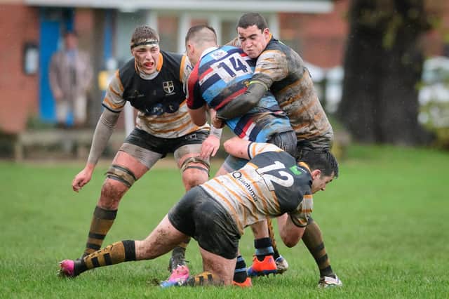 Portsmouth RFC in action in 2019/20 - president Peter Golding is unsure whether the club will benefit from the RFU's £7m handout to community clubs.Picture: Keith Woodland
