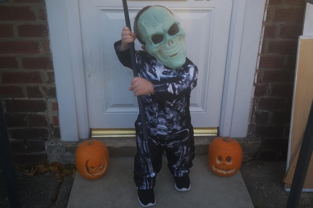 Heath is ready for Halloween action!