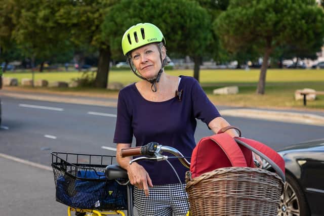 Pat Huxtable (67) who suffered a verbal attack for using the cycle lane. Picture: Mike Cooter (080921)