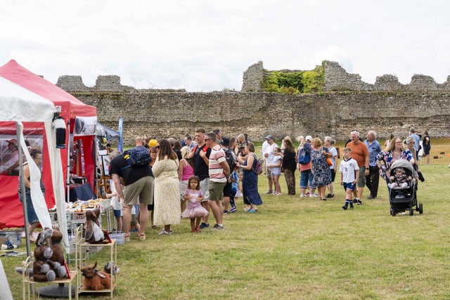 Crowds gathered at Portchester Gala in Portchester Castle on August 3.