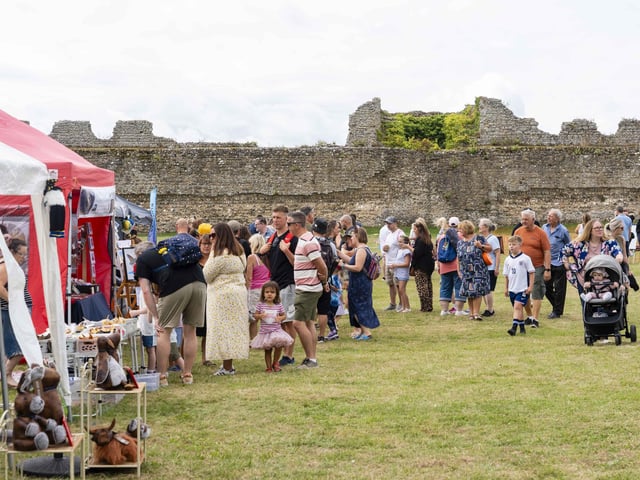 Crowds gathered at Portchester Gala in Portchester Castle on August 3.