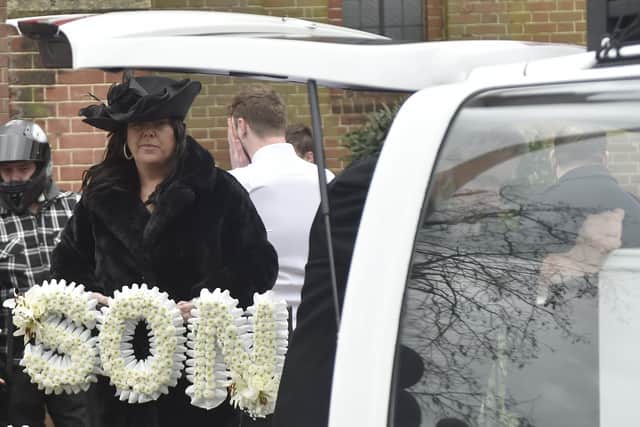 Tammy Kent, mum of Levi Kent, thanked the people of Gosport for their love and support following her son's funeral, which took place on Thursday, December 21, 2023 at St John's Church in Forton Road, Gosport. Picture: Sarah Standing (211223-3932)
