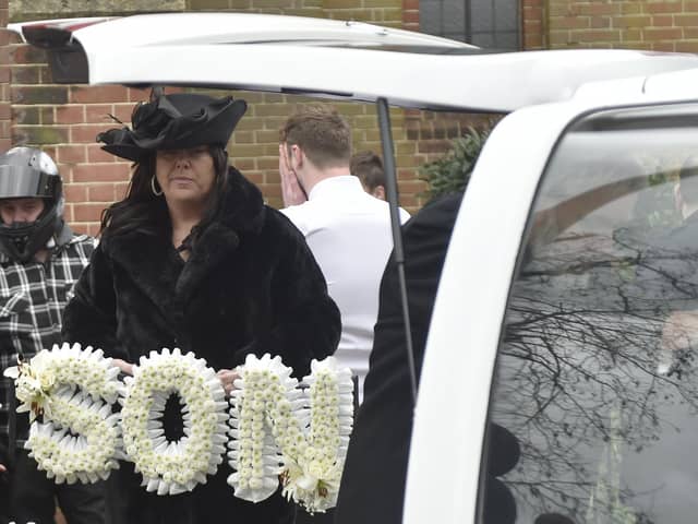 Tammy Kent, mum of Levi Kent, thanked the people of Gosport for their love and support following her son's funeral, which took place on Thursday, December 21, 2023 at St John's Church in Forton Road, Gosport. Picture: Sarah Standing (211223-3932)