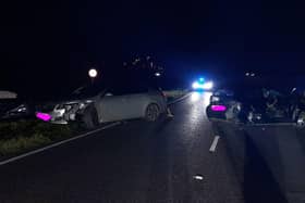 The crash happened in Newgate Lane in Fareham last night (November 7). Picture: Fareham Police.