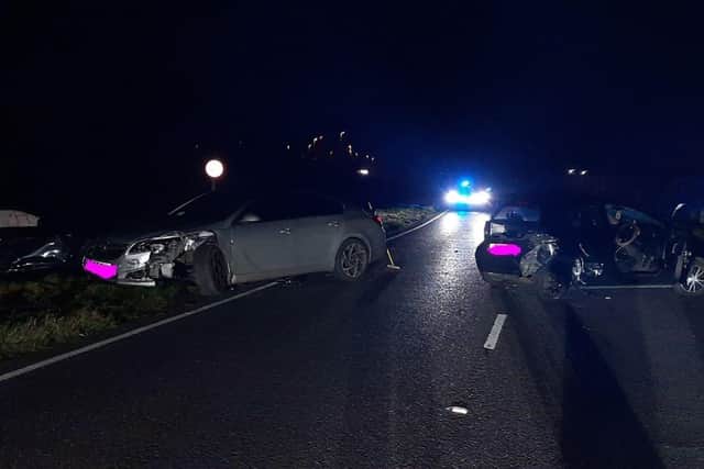 The crash happened in Newgate Lane in Fareham last night (November 7). Picture: Fareham Police.