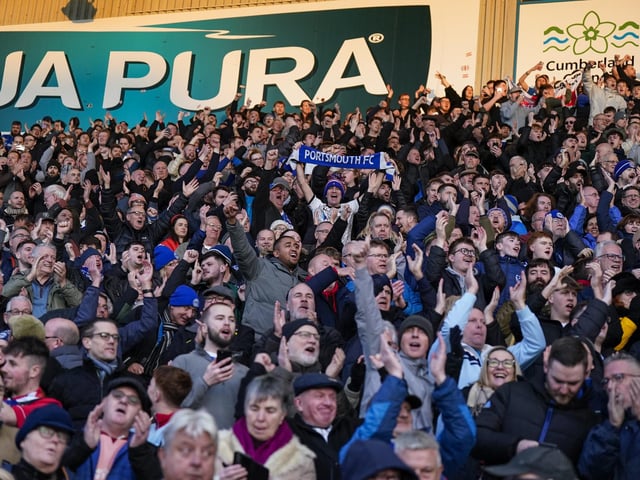 1,848 Pompey fans made the near 750-mile round trip to Carlisle's Brunton Park.