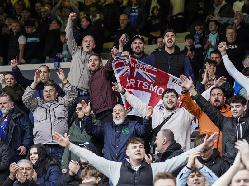 4,019 Pompey fans enjoyed the Blues' 1-0 win at Peterborough