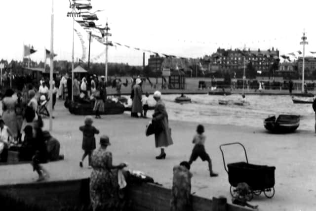 The children’s boating pool, Southsea. Imagine a modern mother pushing the pram of the period today. Photo: ‘Norry' Norrell collection.