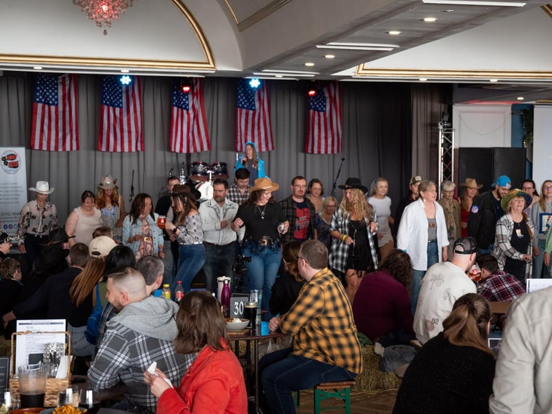 Line Dancing at Country on the Coast 2024 in Southsea.