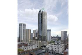 A CGI image of a 38-storey tower planned for the former Debenhams in Portsmouth city centre 
Picture: Phil Salmon, Consultant Town Planner