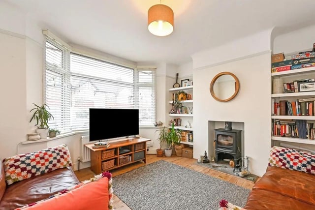 The listing says: "With no forward chain this three bedroom 1930s home boasts stunning original features, parking for two cars and garage to the rear. Internally it benefits from a conservatory, ground floor cloakroom and westerly facing rear garden. Positioned within the sought after Court Lane area of Drayton, close to local schools and parks - it's a great family or first time purchase."