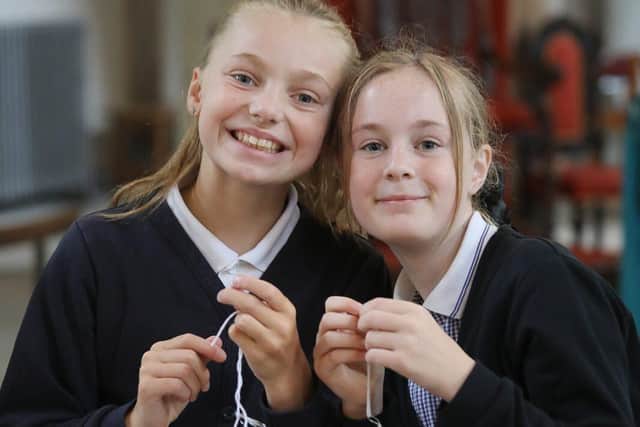 Year 6 pupils make wire angels during workshops at Portsmouth Cathedral