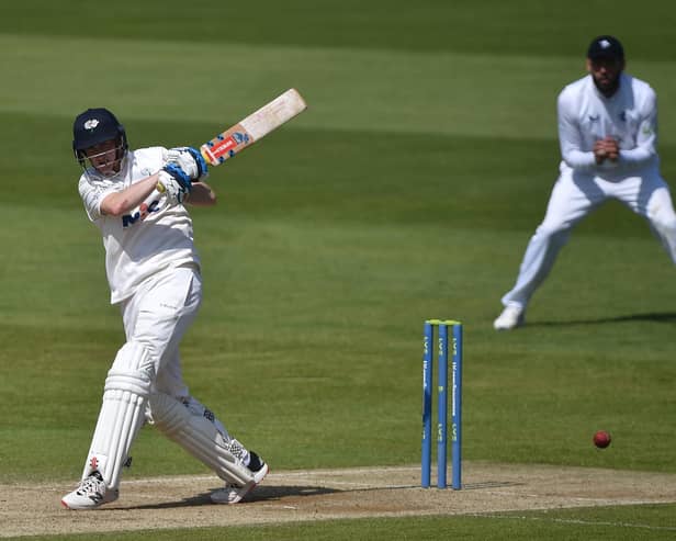 Yorkshire' Harry Brook compiled his ninth Championship score of over 50 on the opening day against Hampshire at The Ageas Bowl. Photo by Nathan Stirk/Getty Images