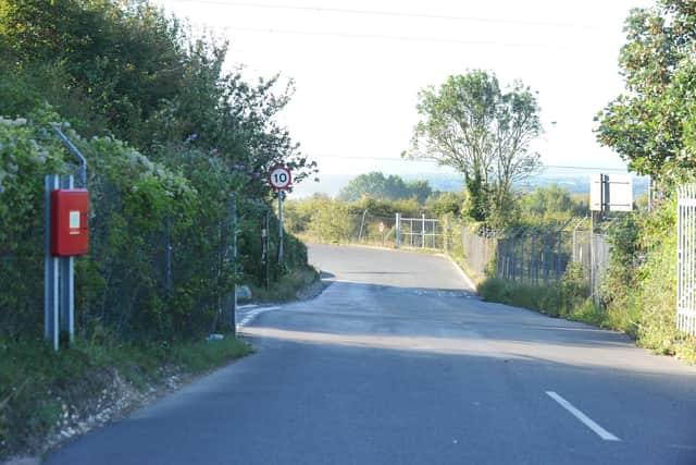 Firefighters mobilised to tackle a fire at a Veolia recycling site on Downend Road, Portchester, Fareham, Smokes could be seen 'drifting' across the M27. Pictured is the entrance to the site on September 17, 2019. Picture: Sarah Standing (170919-7589)