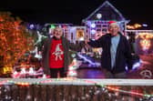 Bill and Barbara Wright with their Christmas Lights, in Portchester 
Picture: Chris  Moorhouse (011224-60)