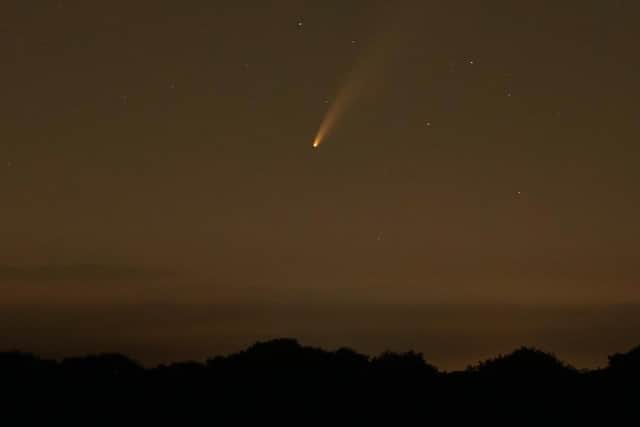 Comet Neowise over Titchfield haven, Hillhead. Picture: Paul Webb