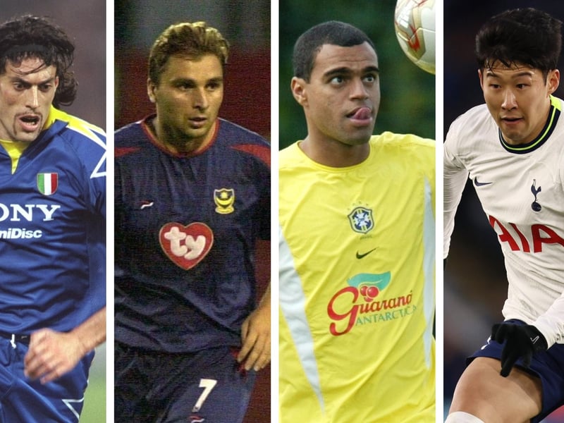 Pompey triallists (L-R): Moreno Torricelli, Georgi Kinkladze, Denilson and Son Heung-Min.
