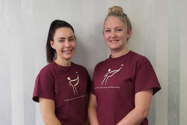 Jenni Hudson is a finalist in the Learning Disability Nursing category of the RCNi Nurse Awards 2020. Jenni is pictured with sexual health promotion practitioner Shannon Reddin.