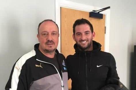 Jaymee Highcock with Rafa Benitez